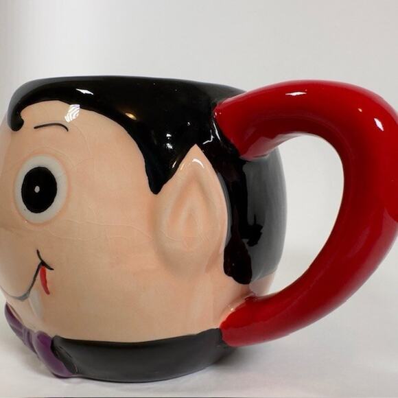 Walgreens Dracula Vampire Ceramic Mug/Cup Halloween Black Red 24.3 fl oz - Picture 9 of 12